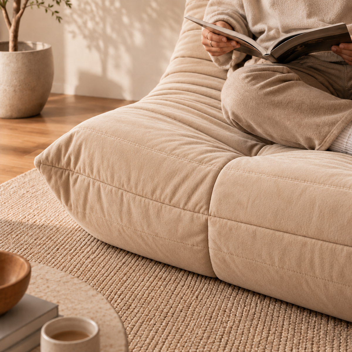 Canapé Éponge Compressé Beige | Orion