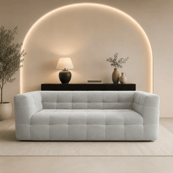 compare product Canapé 2 Places Velours Gris Compressé | Otman
