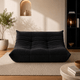 Canapé Éponge Compressé Cuir Noir | Ulysse